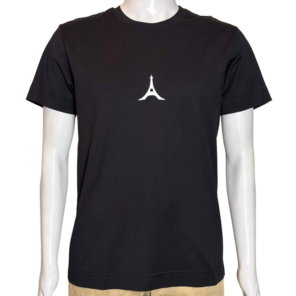 Givenchy FW22 Embroidered Eiffel Tower Back Logo T-Shirt Classic Fit Men's XS